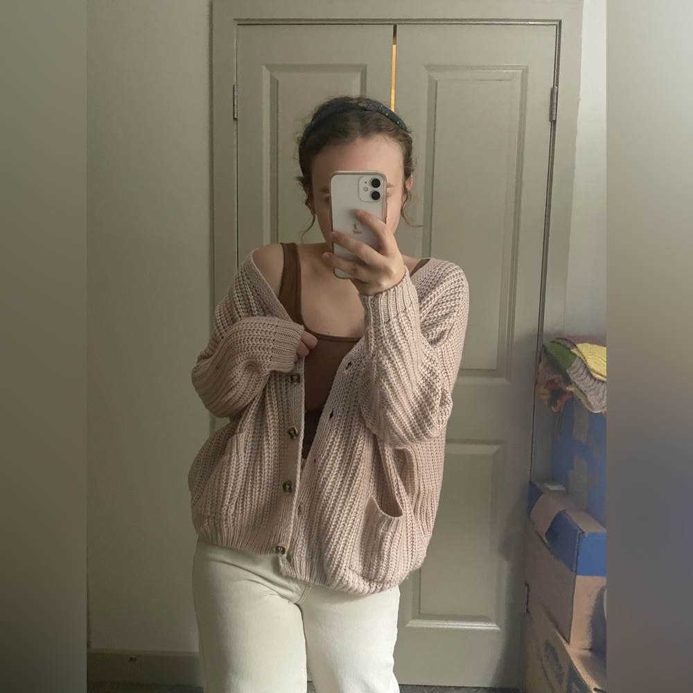 Light Pink Cardigan Sweater from Breathe of Youth